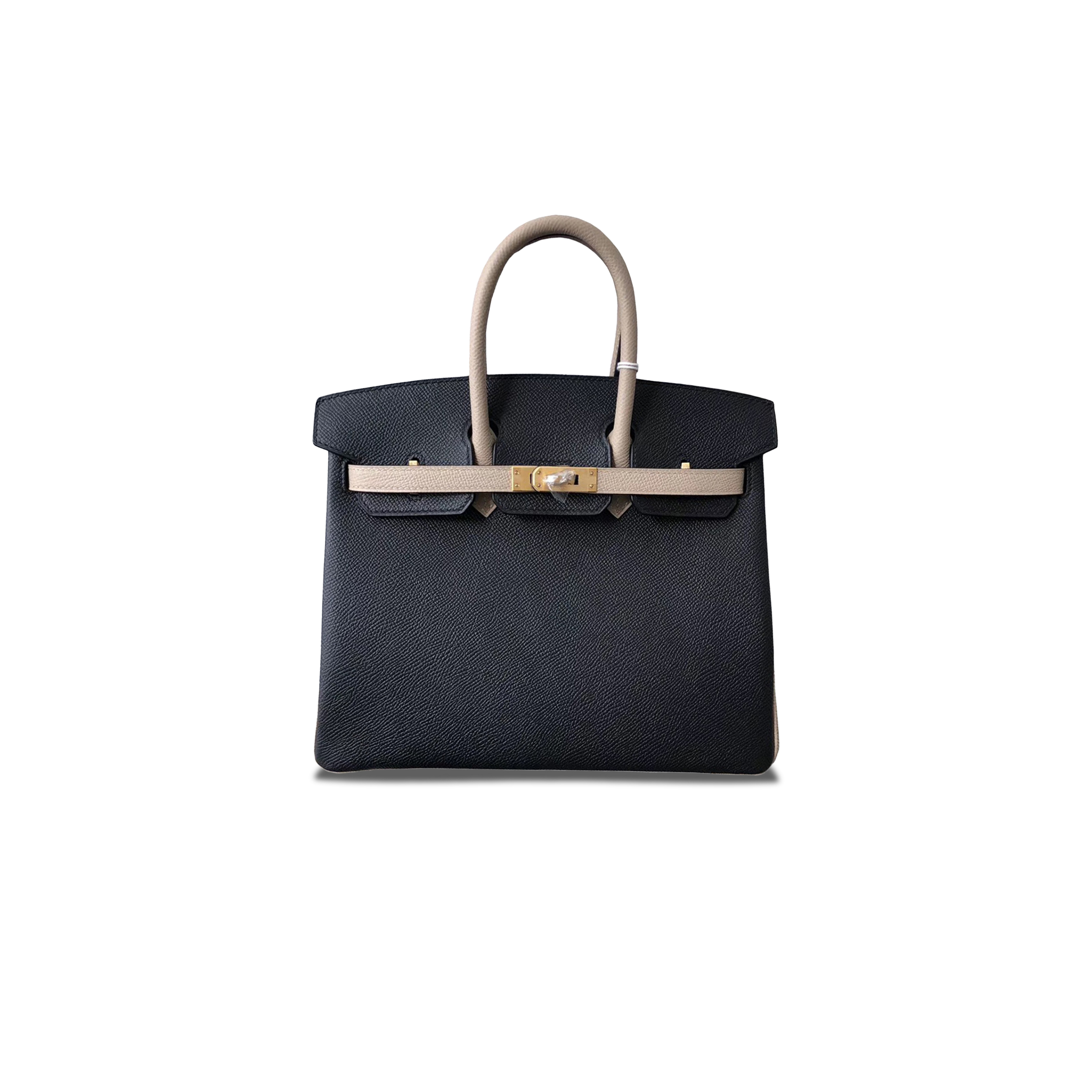 HERMÈS BIRKIN 25 CLEMENS LEATHER MIDNIGHT BLUE BUTT GRAY 23062729 (25*20*13cm)